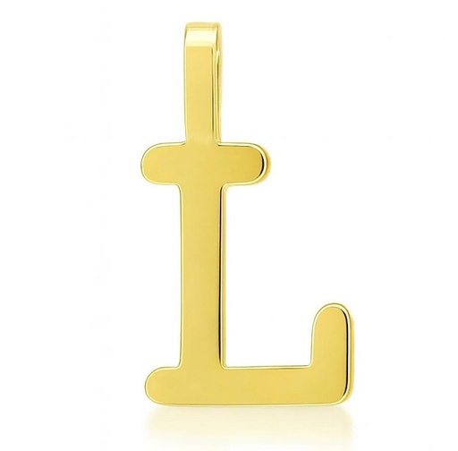[5000L] COLGANTE LETRA "L" LISA 10MM