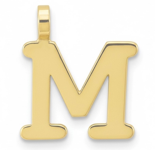 [5000M] COLGANTE LETRA "M" 10MM