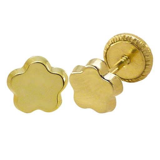 [5307] 5'5MM FLOWER STUD EARRINGS.SCREW BACK.