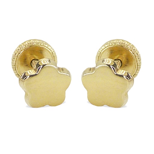 [1934] 5MM FLOWER STUD EARRINGS.SCREW BACK.