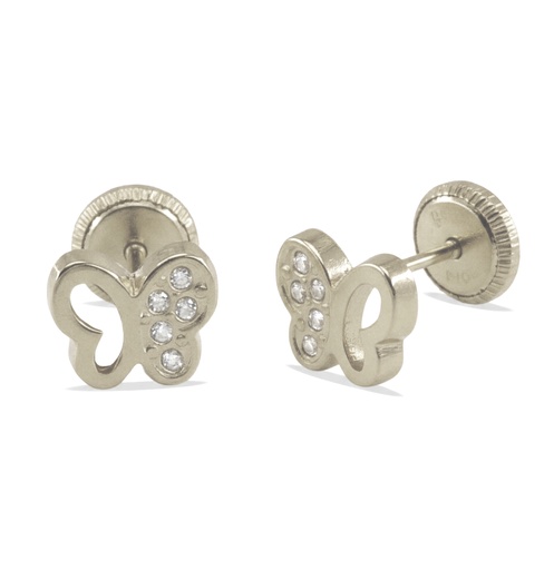 [3763B] PENDIENTES MARIPOSA 5 PIEDRAS TORNILLO OB