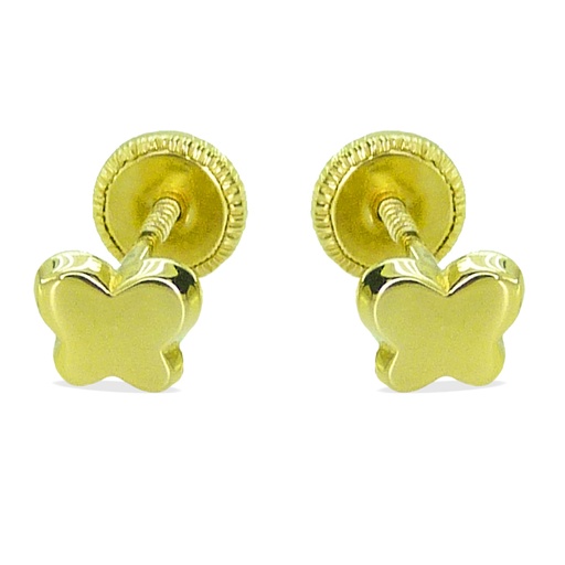 [4120] 5'5MM BUTTERFLY STUD EARRINGS.SCREW BACK.