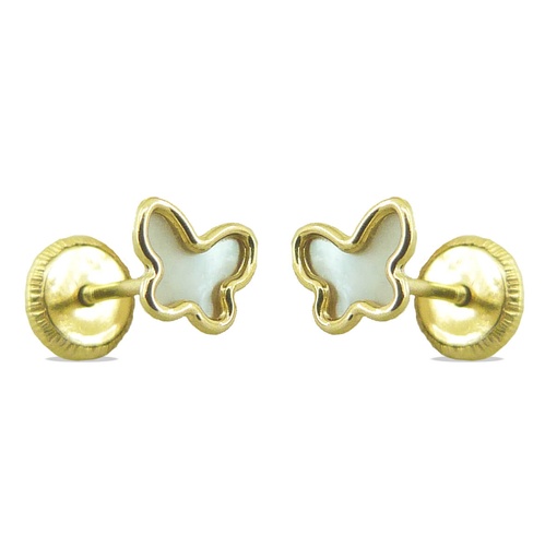 [4258] PENDIENTES MARIPOSA NACAR 5MM TORNILLO