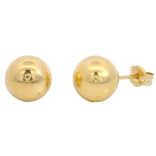 [9853] 10MM BALL STUD EARRINGS.PUSH BACK.