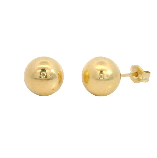 [6342/P] 7MM BALL STUD EARRINGS.PUSH BACK