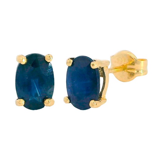 [5440Z] 6x4MM OVAL SAPPHIRE EARINGS 1.06 CT TW.