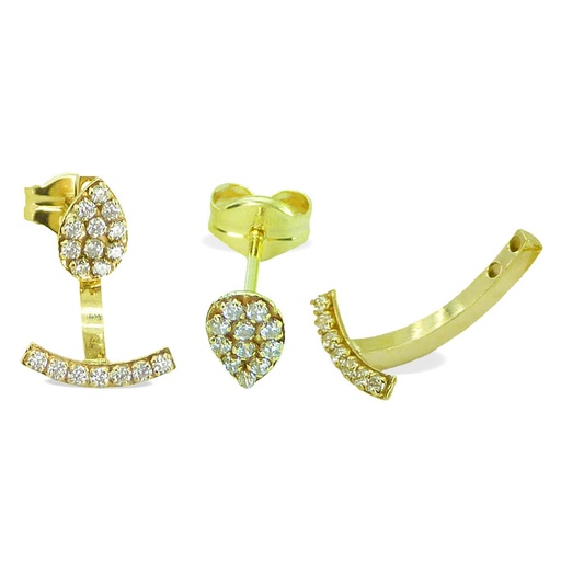 [4928] DETACHABLE EARRINGS WITH CZ.