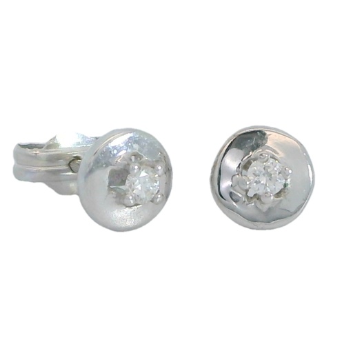[B4033/12] PENDIENTES CHATON BRILLANTES 3.20MM VS-H 0.12CT TW