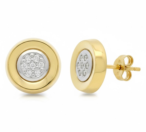 [4106] PEND.REDONDO CIRCONITA BICOLOR 10MM PRESION