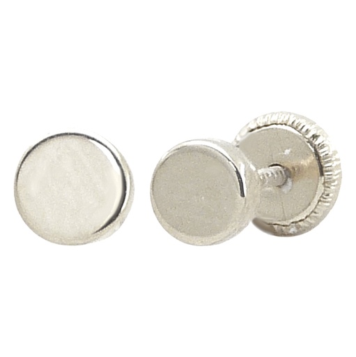 [1935B] PENDIENTES REDONDOS LISOS 4.5MM.TORNILLO