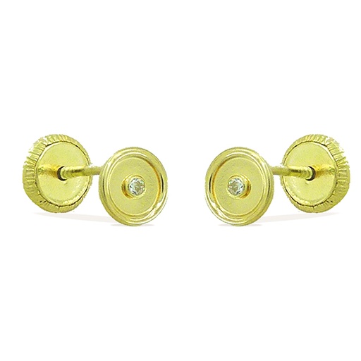 [4254] 5MM ROUND STUD EARRINGS.SCREW BACK