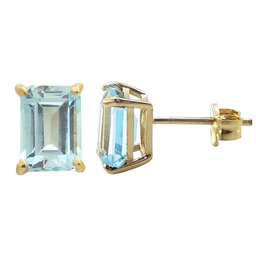 [3974A] PENDIENTES SKYBLUE 7x5MM.PRESION.