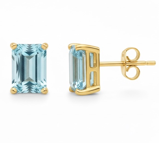 [3974A] PENDIENTES SKYBLUE 7x5MM.PRESION.