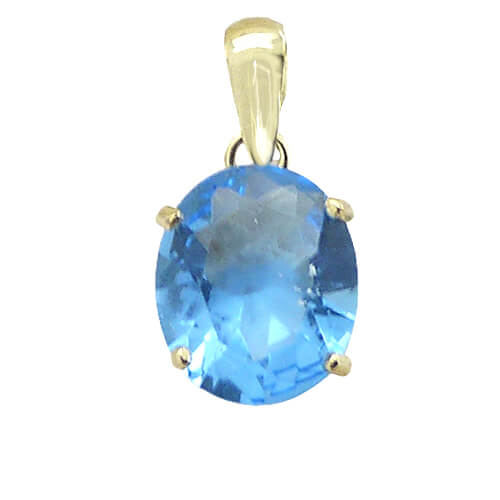 [5046/CA] COLGANTE CIRCONITA OVAL 10x8MM COLOR AGUAMARINA.