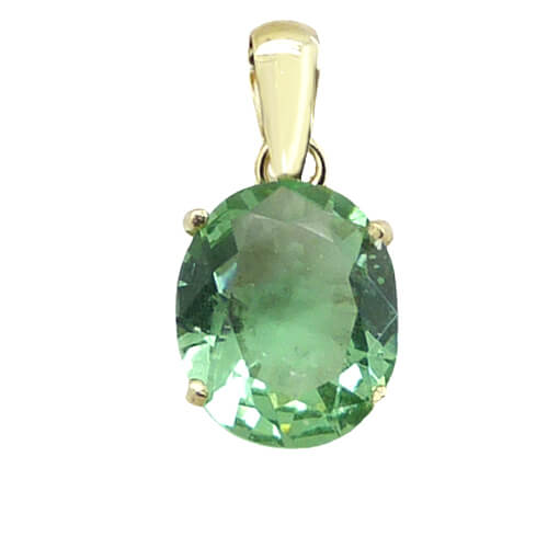 [5046/CP] COLGANTE CIRCONITA OVAL 10x8MM COLOR PERIDOTO.