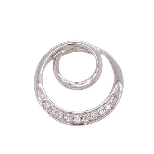 [B4095/0.03] COLGANTE REDONDO 12MM 10 BRILLANTES 0.03 CT  H-SI