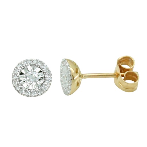 [B4180P/0.15] STUD DIAMOND EARRINGS. SI-H 0.15 CT TW 