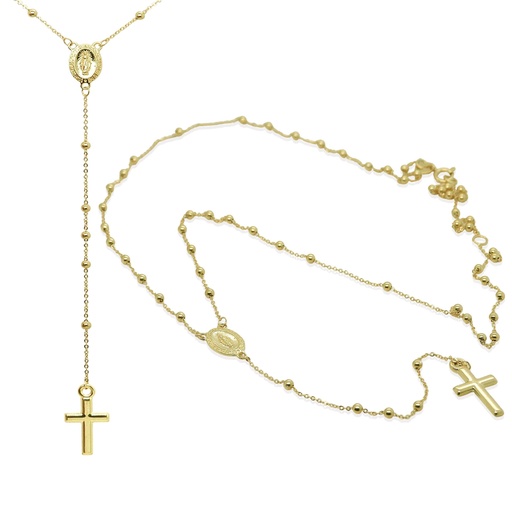 [4299] ROSARIO 45CM CON CRUZ 15x8MM