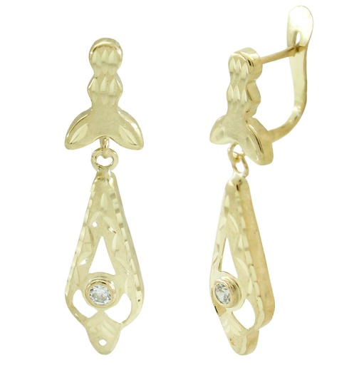 [8339] PENDIENTES CUBANA 30x7MM CON MOSCA.CATALAN.