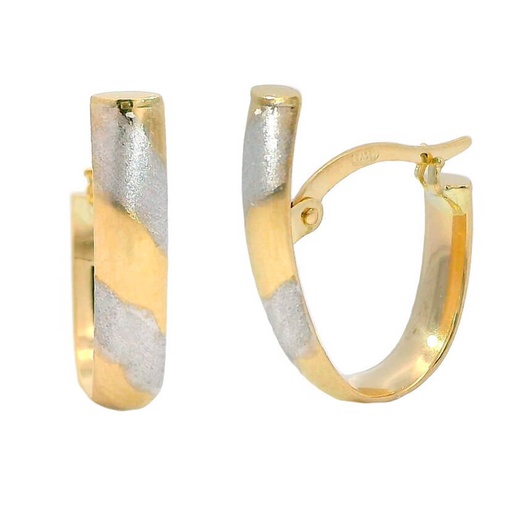 [5880] TWO TONE LEVERBACK EARRINGS.20x4MM.