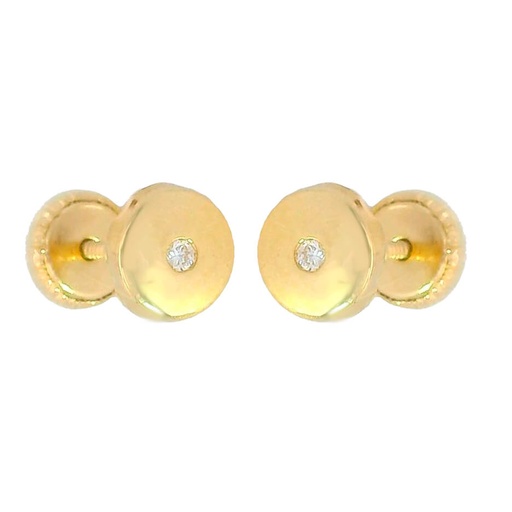 [2517] PENDIENTES REDONDOS BRILLANTES DE 1'3MM.