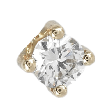 [2363/GB] 5MM CZ WHITE GOLD PENDANT WITHOUT BALE.