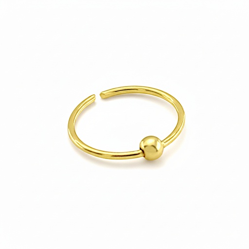 [1090] PIERCING OREJA Y SEPTUM NARIZ.ARO 9x0'5MM.BOLA DE 0'5MM.