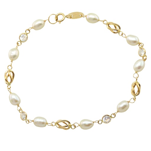 [9000/9] 19CM HOLY FIRST COMMUNION BRACELET WITH PEARLS.