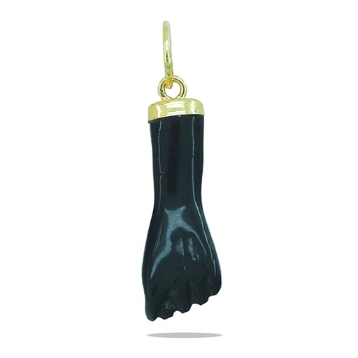 [6348N] 18MM BLACK  COLOR AMULET FIST PENDANT.