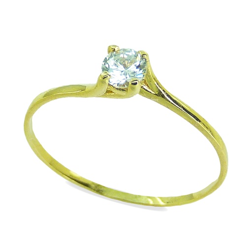 [2944] CZ SOLITAIRE RING.
