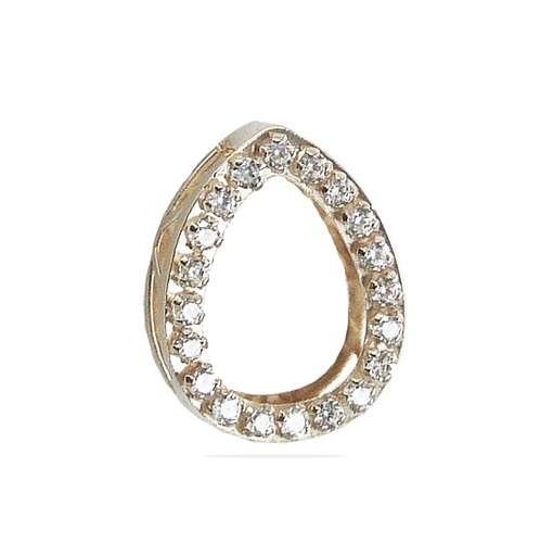 [4610B] COLG.LAGRIMA PIEDRAS 10MM OB
