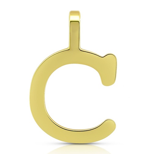[5000C] 10MM INITIAL "C" PENDANT.10MM.