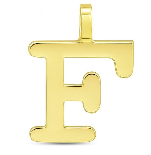 [5000F] COLGANTE LETRA "F" 10MM