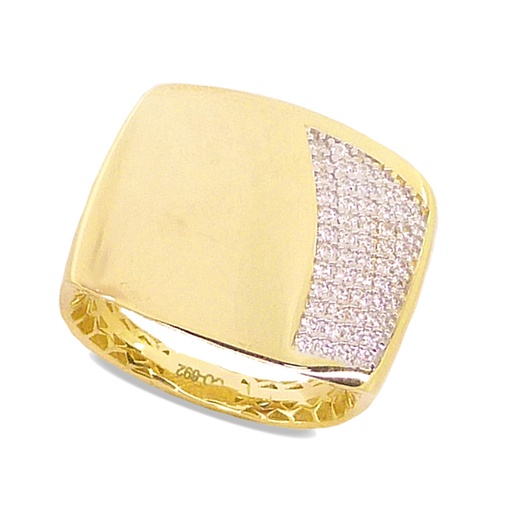 [4506] GOLD AND CZ RING.